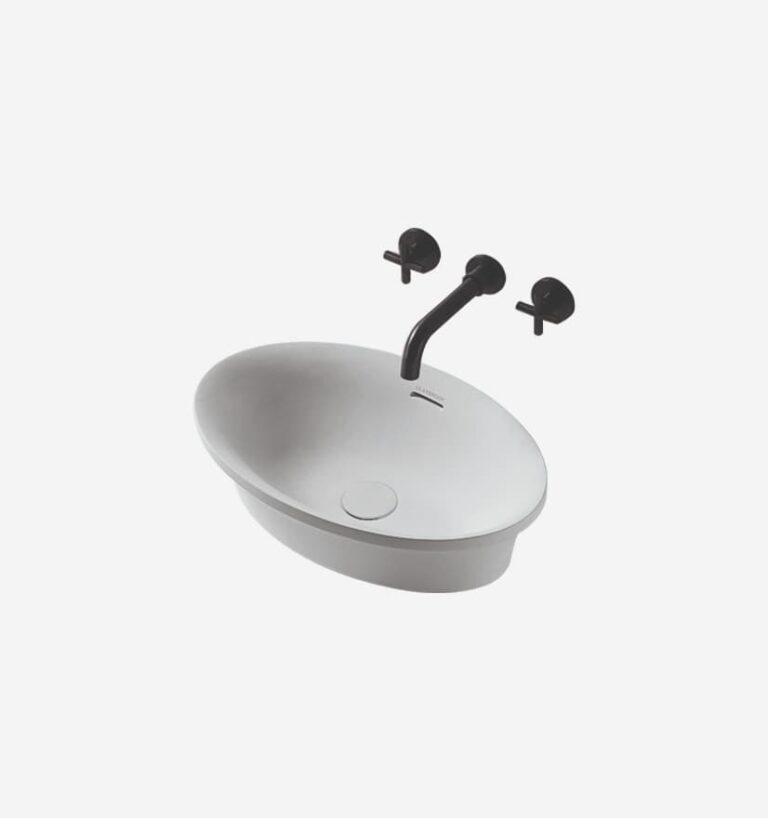Flute Oval Countertop Basin - Clay Brook
