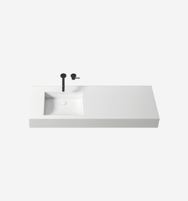 Geo Left Single Vanity - Clay Brook