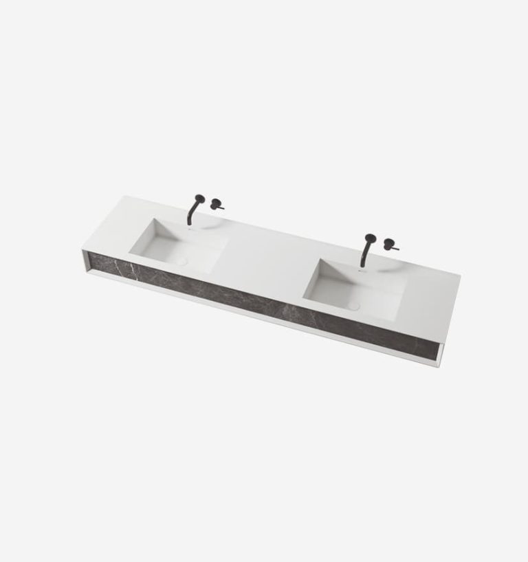 Frame Double Vanity - Clay Brook